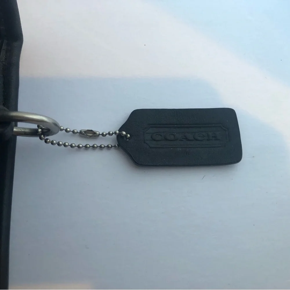 Coach Black Leather Briefcase with Turnlock